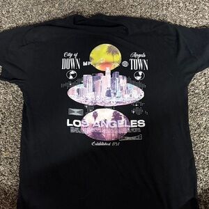 SHEIN Black Los Angeles Graphic Tee